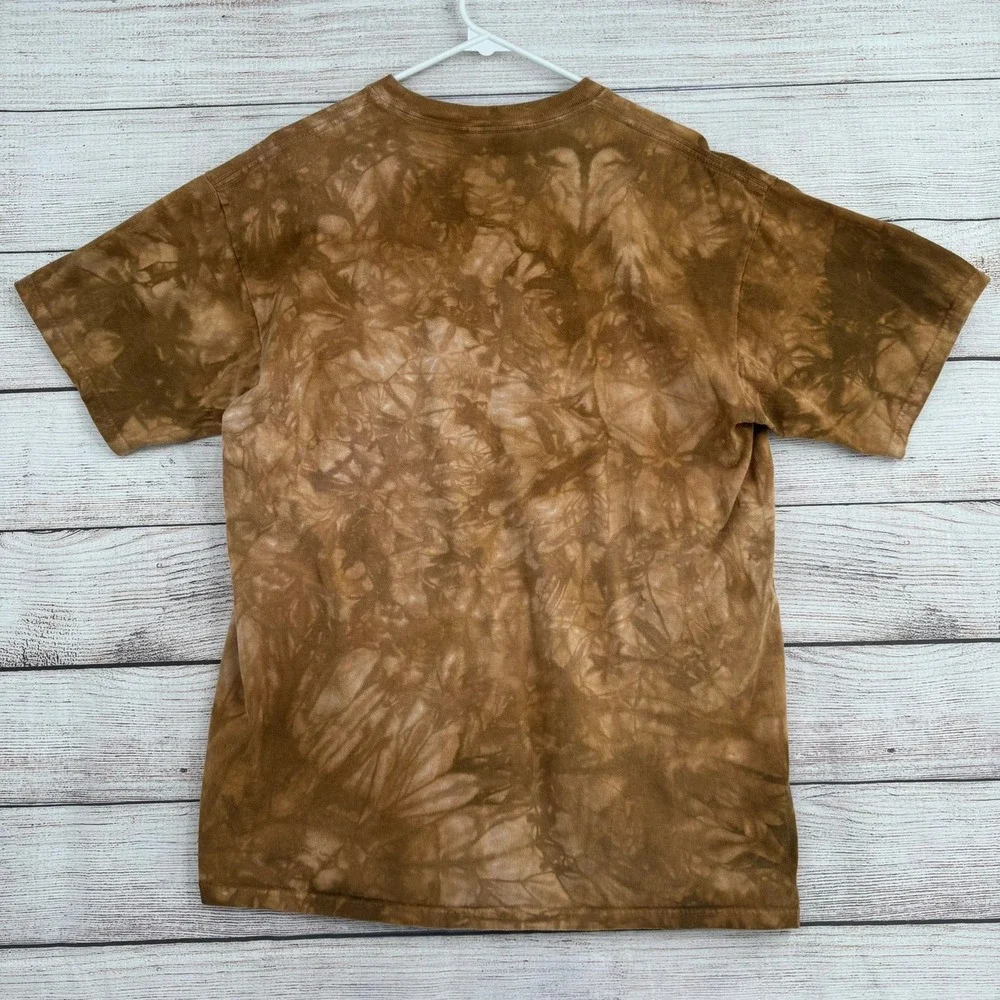 The Mountain T-Shirt Mens Large Brown Tie Dye Horse Nature Graphic Vintage 1999